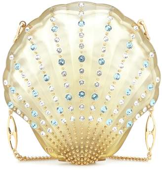Gucci Crystal-embellished shell clutch