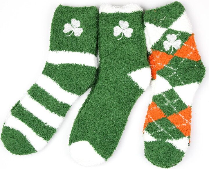 Irish 3 Piece Fuzzy Sock Bundle – Donegal Bay – Unisex – One Size – Ankle