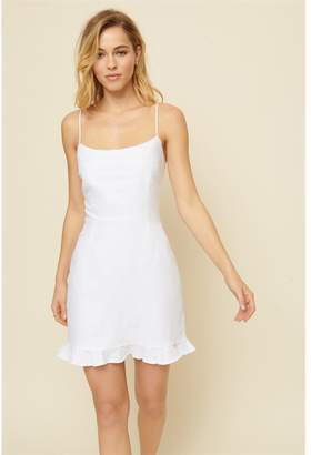 Dynamite Linen Mini Dress Bright White