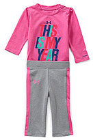 Thumbnail for your product : Under Armour Newborn-12 Months This Is My Year Bodysuit & Pant Set