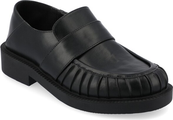 Journee Collection JourneeCollectionWomen'sLakennSlipOnCrashBackLoaferFlats,9.5Black