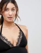 Thumbnail for your product : Wolfwhistle Wolf & Whistle Maternity Exclusive lace swimsuit in black