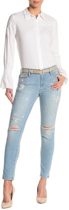 Frame Le Garcon Distressed Paint Splatter Jeans