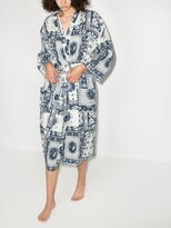 Thumbnail for your product : Desmond & Dempsey Lamba print belted robe