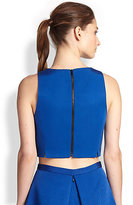 Thumbnail for your product : Tibi Cotton & Silk Cropped Top