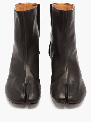 Maison Margiela Tabi Split-toe Leather Ankle Boots - Black
