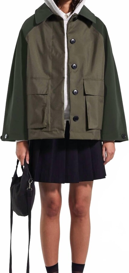 Stutterheim Bandhagen Patch Raincoat In Brown