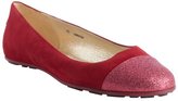 Thumbnail for your product : Jimmy Choo raspberry suede glitter cap toe 'Whirl' flats