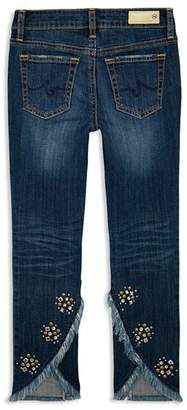 AG Adriano Goldschmied Kids Girls' Izzy Crop Embellished Jeans - Big Kid