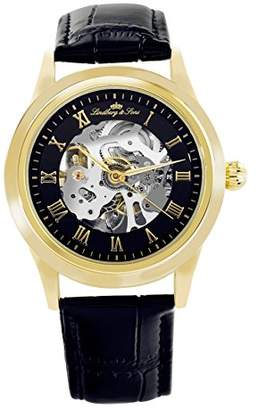 Lindberg & Sons CHP199 - wrist watch for men - skeleton - automatic movement - analog display - black leather bracelet