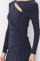 Thumbnail for your product : Lauren Ralph Lauren Embellished Cutout Jersey Column Gown