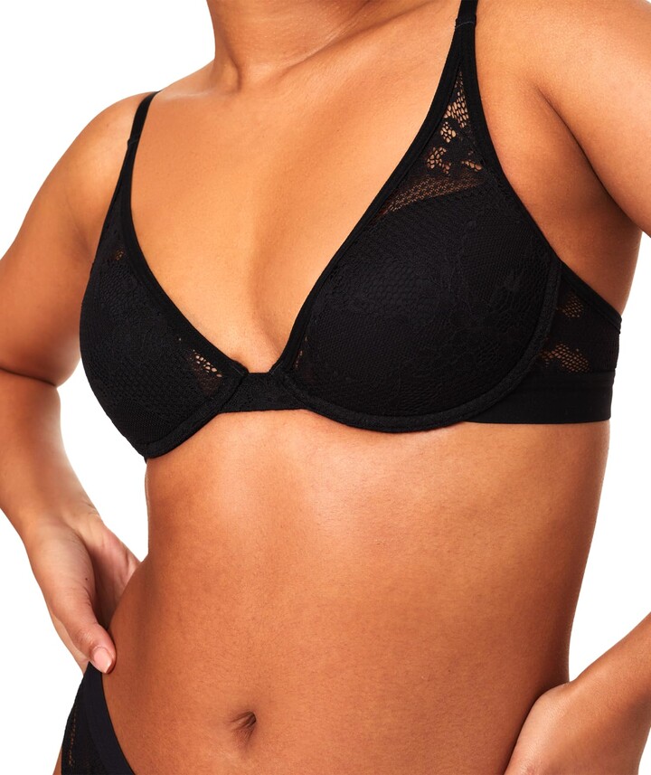 Pepper Lace All You Bra, Body Hugging Lift Underwire Bra, Lightly Lined  Cups