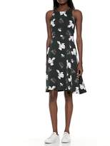 Thumbnail for your product : Banana Republic Petite Floral Racer-Neck Fit-and-Flare Dress