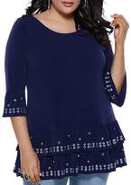 Thumbnail for your product : Belldini Plus Grommet Ruffle Top