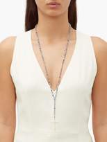 Thumbnail for your product : Diane Kordas Cross Diamond & 18kt Rose Gold Necklace - Womens - Blue