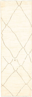 Isabelline One-of-a-Kind Fjodor Hand-Knotted 2010s Moroccan Cream 2'9\