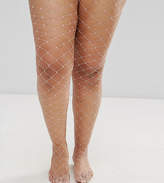 Thumbnail for your product : ASOS Curve Oversized Fishnet Tights In Pink