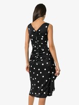 Thumbnail for your product : Dolce & Gabbana Polka-Dot Ruffled Ruched Midi Dress
