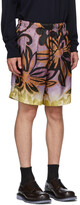 Thumbnail for your product : Dries Van Noten Purple & Orange Flower Drawstring Shorts