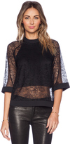 Thumbnail for your product : BCBGeneration Sheer Overlay Top