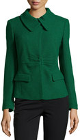 Thumbnail for your product : Lafayette 148 New York Calleigh Textured Wool-Knit Jacket, Emerald