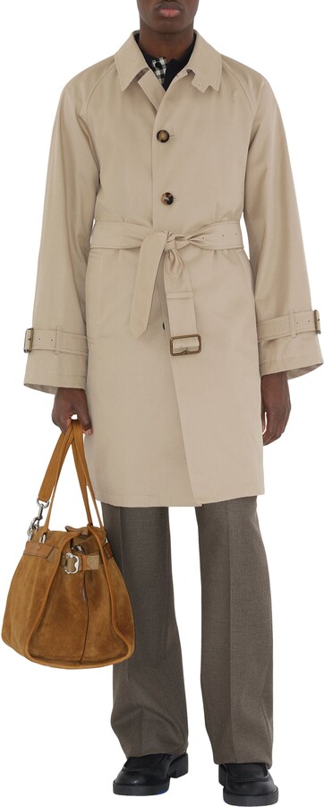 Cotton Gabardine Long Car Coat