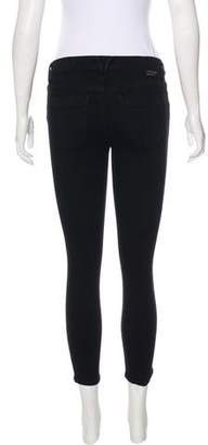 Gold Sign Mid-Rise Skinny Jeans