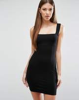 Thumbnail for your product : ASOS Thick Strap Square Neck Mini Bodycon Dress