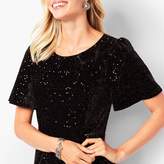 Thumbnail for your product : Talbots Velvet Sequined Fit & Flare Dress