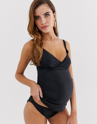 Wolfwhistle Wolf & Whistle Maternity Exclusive bikini bottom with binding in black