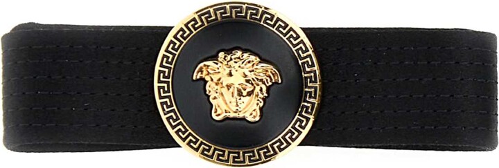 Versace Black Fabric Hair Clip