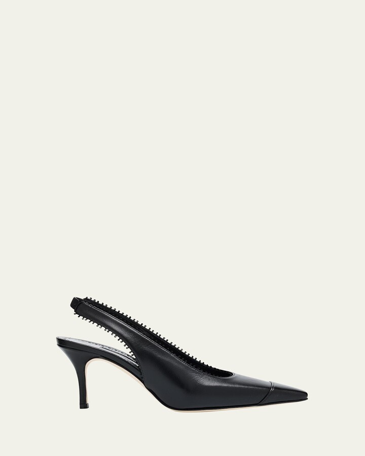 Gaius Leather Slingback Pumps