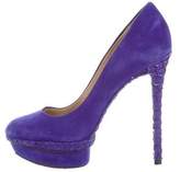 Thumbnail for your product : Brian Atwood Suede Platform Pumps