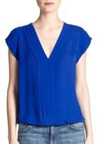 Thumbnail for your product : Joie Marcher Silk Pintuck-Pleated Blouse