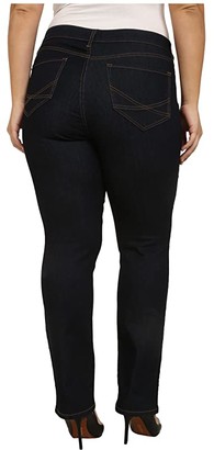 NYDJ, Plus Size Plus Size Plus Size Marilyn Straight Contrast Stitching in Dark Enzyme (Dark Enzyme) Women's Jeans