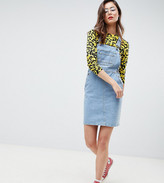 Thumbnail for your product : ASOS Tall DESIGN Tall denim overall dress in vintage blue