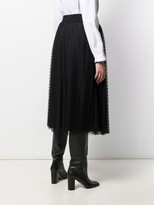 Thumbnail for your product : RED Valentino Point D'esprit Pleated Skirt