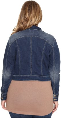 Jag Jeans Plus Size Savannah Jacket in Forever Blue Knit Denim