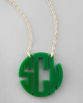 Thumbnail for your product : Moon and Lola Medium Acrylic Block Monogram Pendant Necklace
