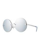 Thumbnail for your product : Karen Walker Disco Circus Rimless Round Sunglasses