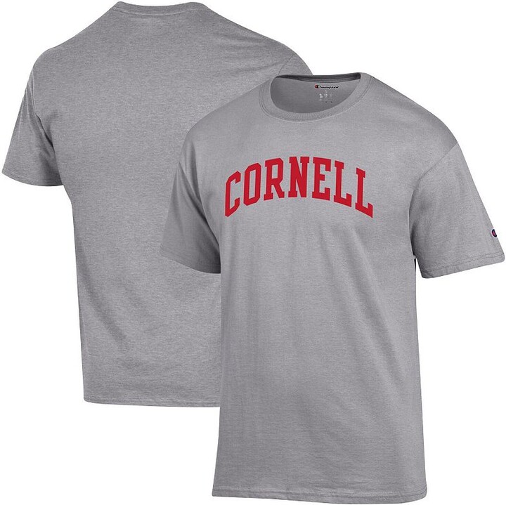 Men's Champion Heather Gray Cornell Big Red Basic Arch T-Shirt