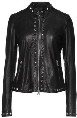 chinese collar leather jacket