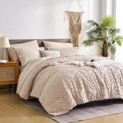 KAKIJUMN 7pieces(queen/king)lightweight Solid Tufted Comforter Set For All Seasons, Soft & Comfortable Bed In A Bag Set For Student/friends/family, A Cloud-lik