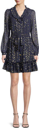 MICHAEL Michael Kors Foil Star Chiffon Mini Dress