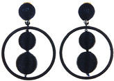 Thumbnail for your product : Oscar de la Renta Threaded Bead Hoop Earrings