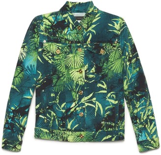 Versace Jungle Print Denim Jacket