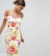 Thumbnail for your product : Missguided exclusive floral bardot midi dress