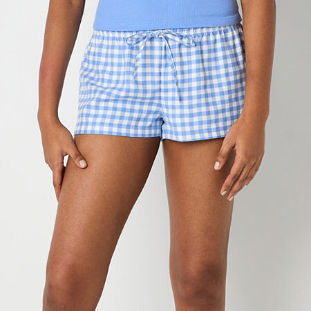 Arizona Body Low Rise Womens Flannel Juniors Pajama Shorts
