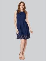 Thumbnail for your product : M&Co Izabel London Lace Panel Fit & Flare Dress