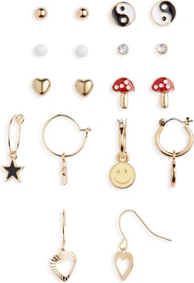 Capelli New York Kids' Assorted 9-Pack Earrings